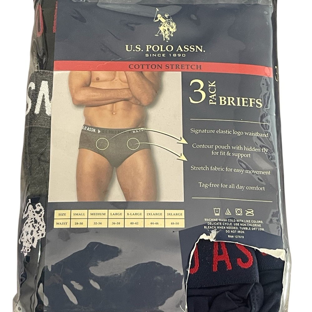 U.S. POLO ASSN. Briefs Cotton Stretch 3Pack
Size 3XL - Picture 2 of 2